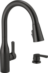 Delta Marca Series 19780Z-BLSD-DST Kitchen Faucet, 1.8 gpm, 1-Faucet Handle, 4-Faucet Hole, Metal, Matte, Deck